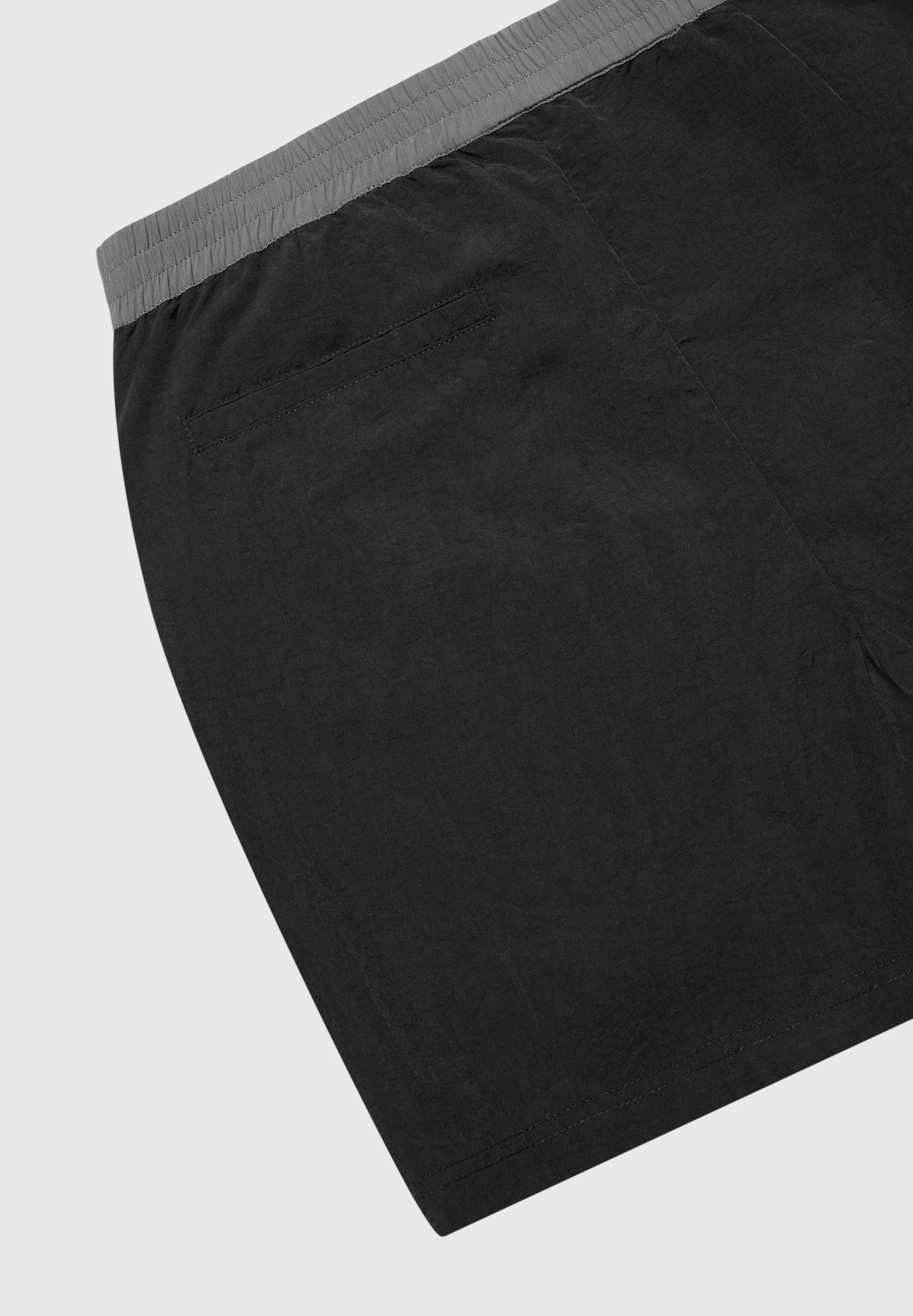 contrast-waistband-swim-shorts-black-grey