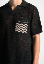 crochet-knit-polo-shirt-black