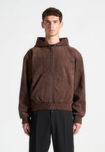 cropped-suede-hoodie-brown