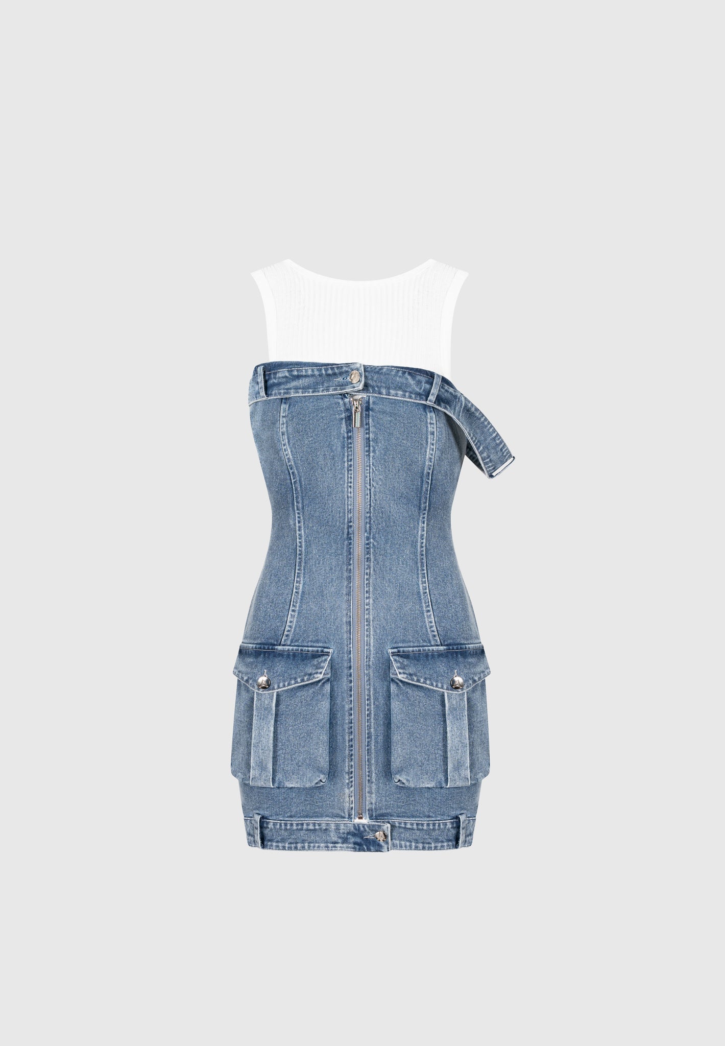 denim-racer-neck-rib-cargo-dress-mid-blue-white