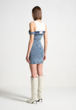 denim-racer-neck-rib-cargo-dress-mid-blue-white