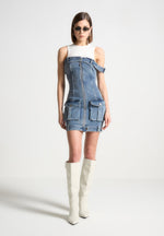 denim-racer-neck-rib-cargo-dress-mid-blue-white