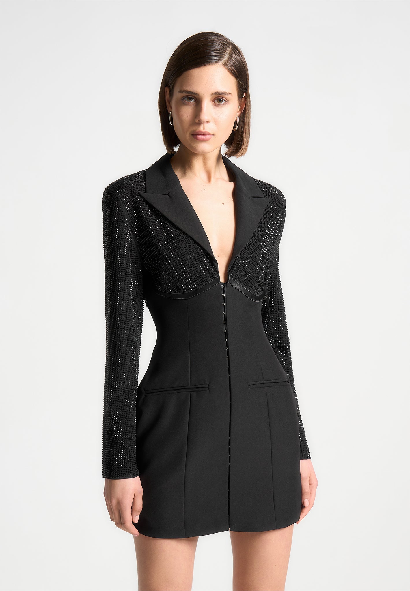 embellished-corset-blazer-dress-black