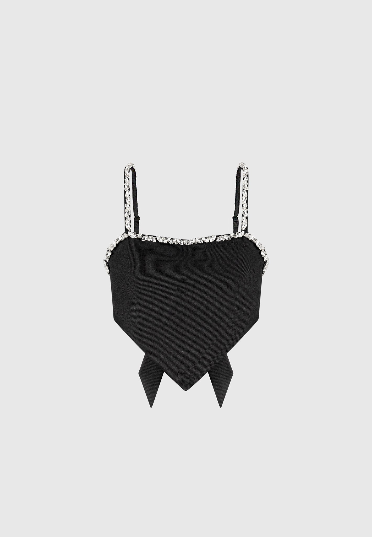 embellished-strap-handkerchief-top-black