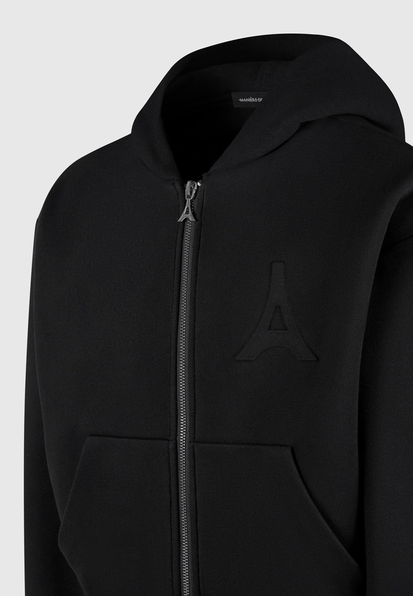 eternel-420gsm-eiffel-embossed-zip-hoodie-black