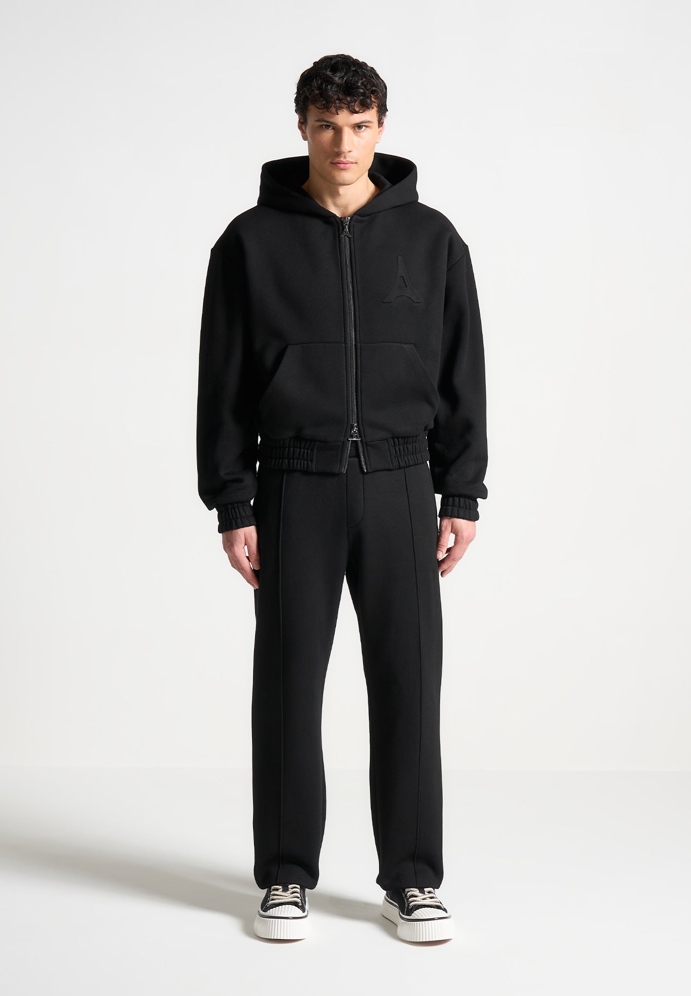 eternel-420gsm-eiffel-embossed-zip-hoodie-black