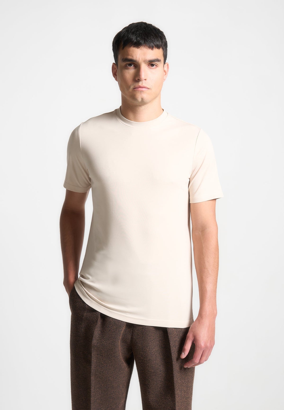 T⁠S003 - Fitted Luxe T-Shirt - Cream