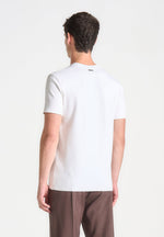 Éternel Regular Fit Cotton T-Shirt with Pintuck - White