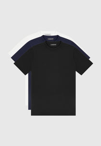 Slim Fit Luxe T-Shirt 3 Pack - Mixed