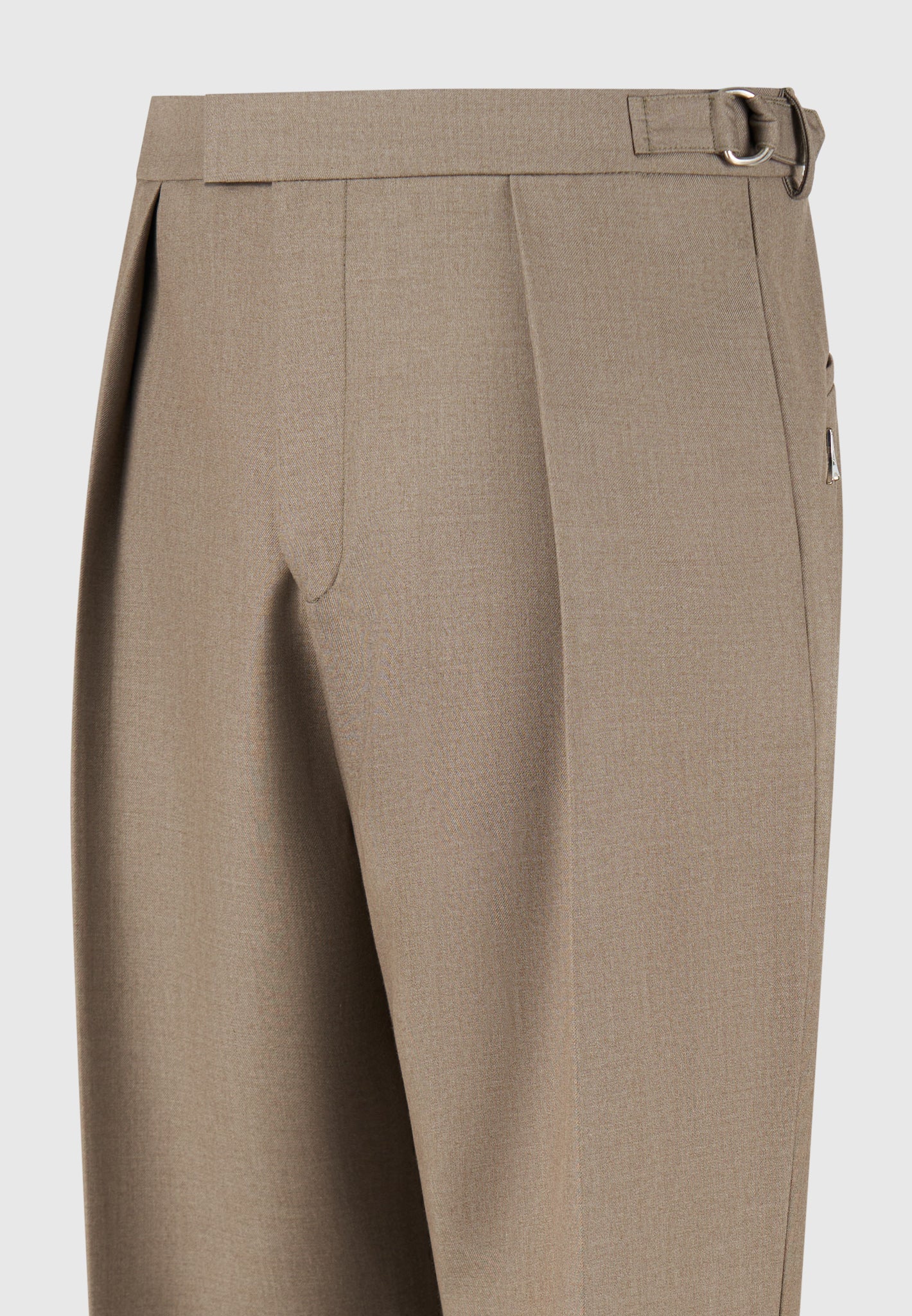 Dorian - Pleated Tailored Pants - Khaki