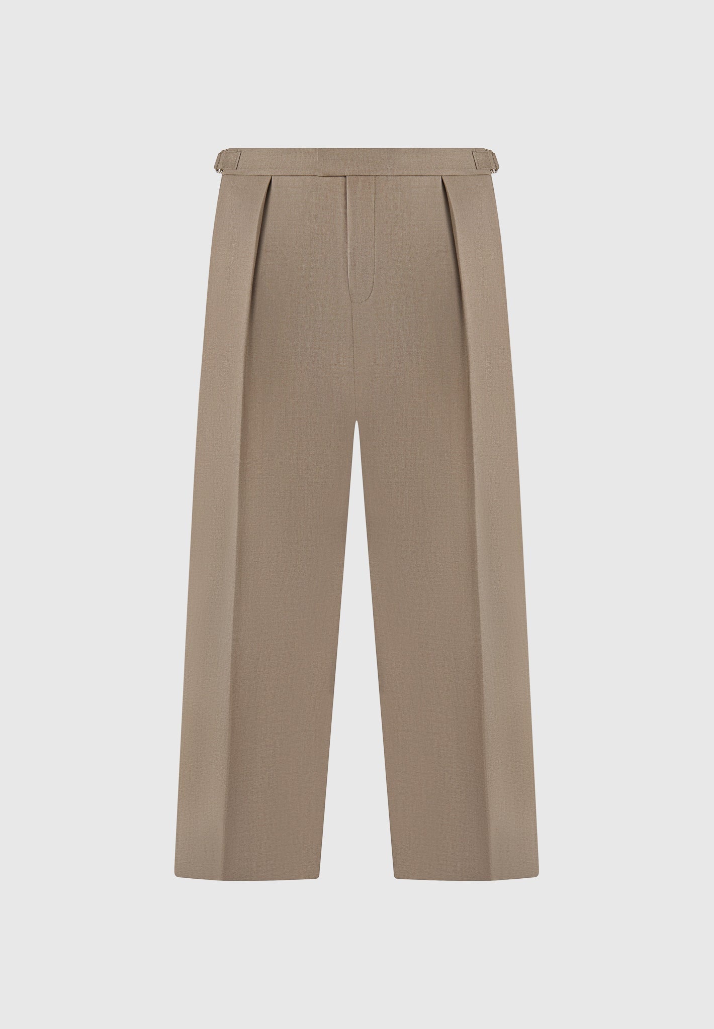 Dorian - Pleated Tailored Pants - Khaki 