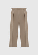 Dorian - Pleated Tailored Pants - Khaki