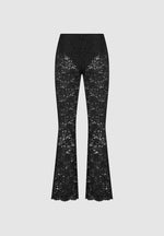Lace Fit and Flare Pants - Black