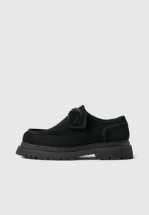 L’Atelier - Suede Lace-up Shoe - Black