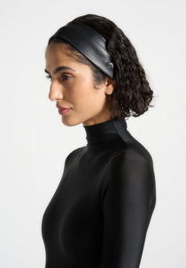 Lilou - Leather Eiffel Headband - Black
