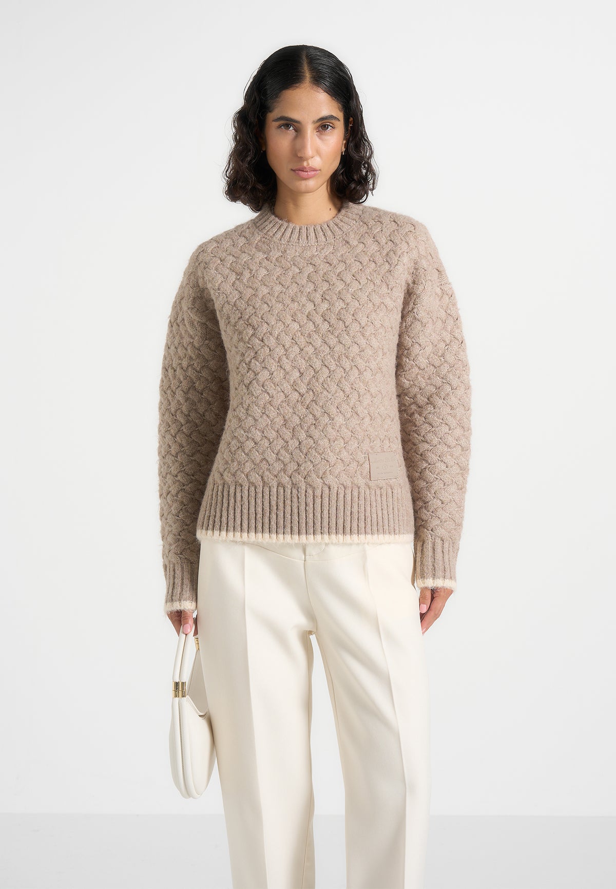 Soren - Waffle Knit Jumper - Beige