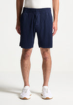 pleated-shorts-navy