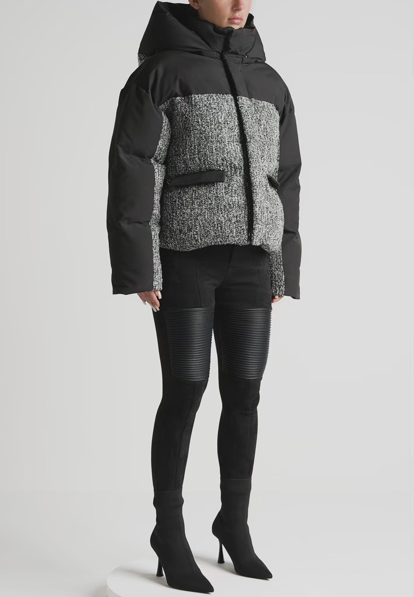 oversized-tweed-puffer-jacket-black