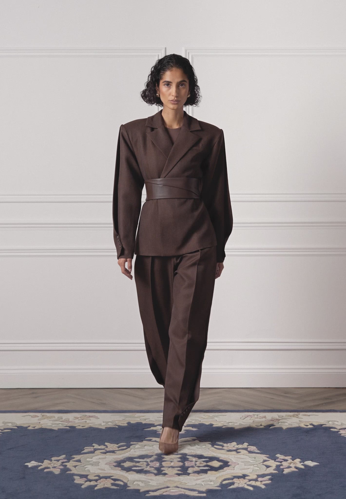 twist-leg-tailored-trousers-brown