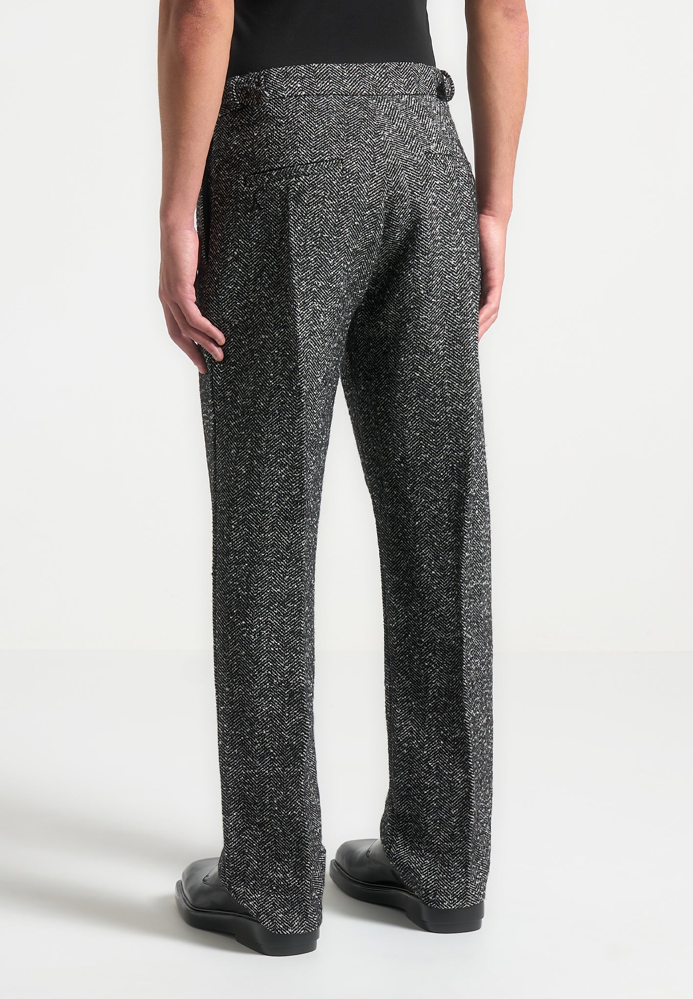 regular-fit-herringbone-tailored-trousers-black