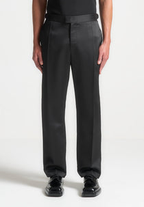 Joseph - Regular Fit Satin Tailored Pants - Black