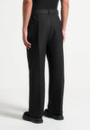 relaxed-fit-textured-belted-tailored-trousers-black