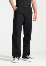 relaxed-fit-pleated-gabardine-jeans-black