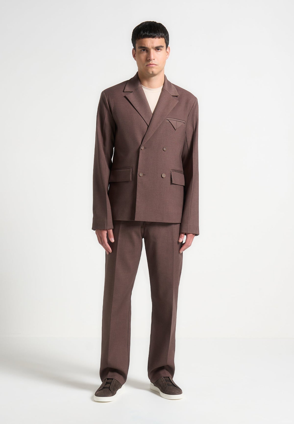regular-fit-twill-pleated-tailored-trousers-brown