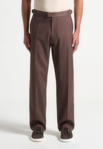 regular-fit-twill-pleated-tailored-trousers-brown