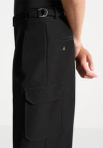 Maurice - Relaxed Fit Twill Pocket Pants - Black