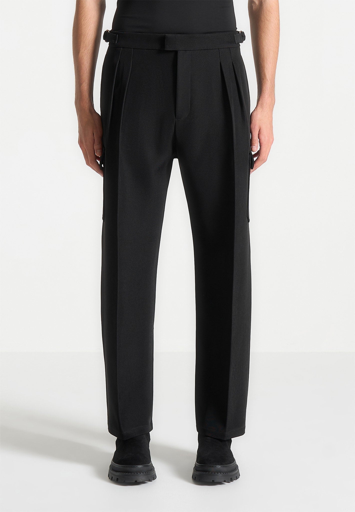 Maurice - Relaxed Fit Twill Pocket Pants - Black