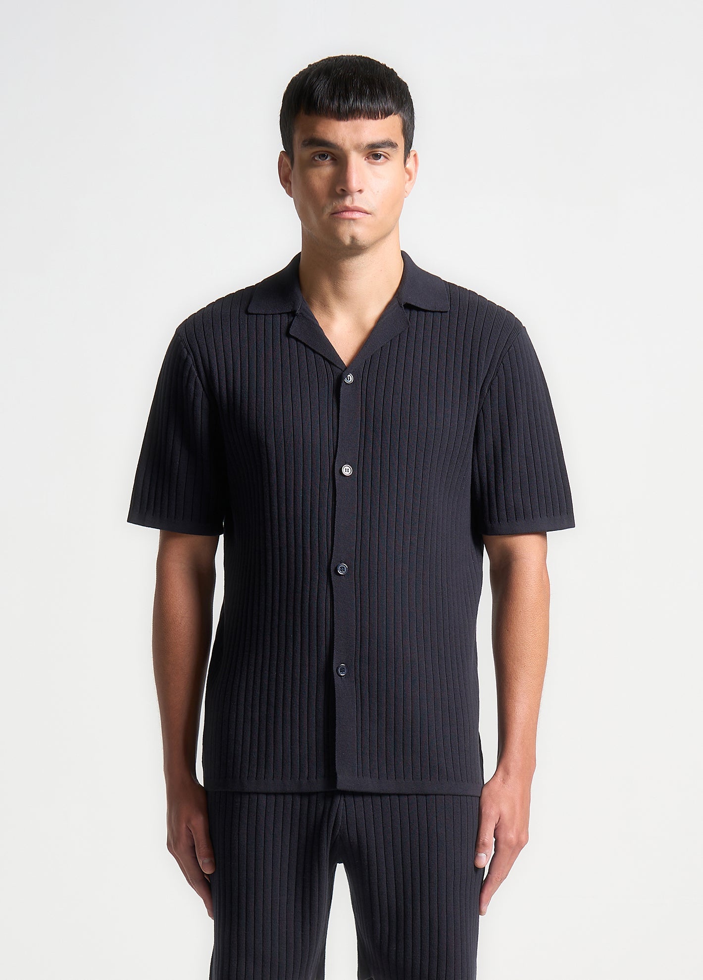 ribbed-knit-revere-shirt-navy