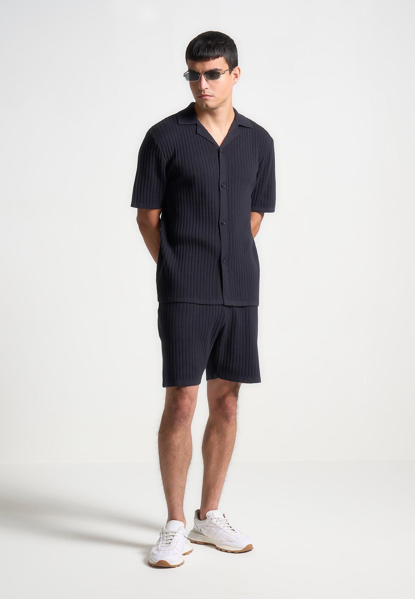 ribbed-knit-revere-shirt-navy