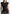 Wide Shoulder Ruched Waist Top - Black