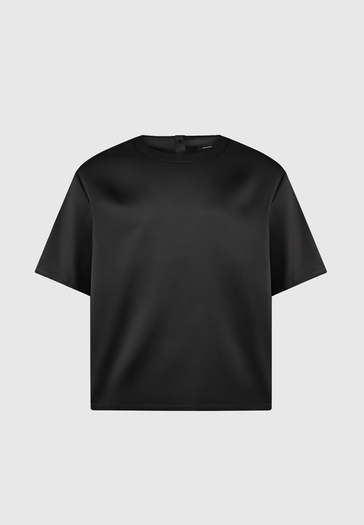 Satin Boxy Fit T-Shirt - Black