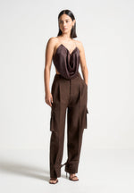 satin-cowl-neck-top-with-chain-detail-brown