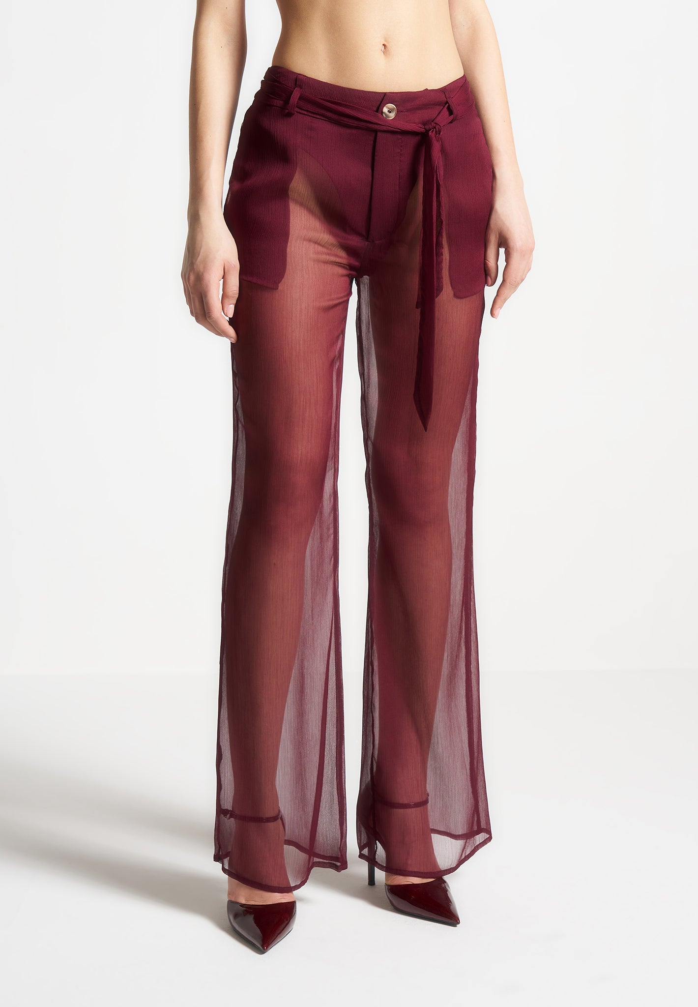 sheer-belted-trousers-wine-red