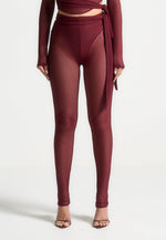 ribbed-sheer-leggings-with-tie-wine-red