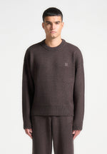 signature-knit-crewneck-jumper-brown