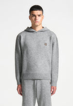 Signature Mohair-Blend Hoodie - Grey