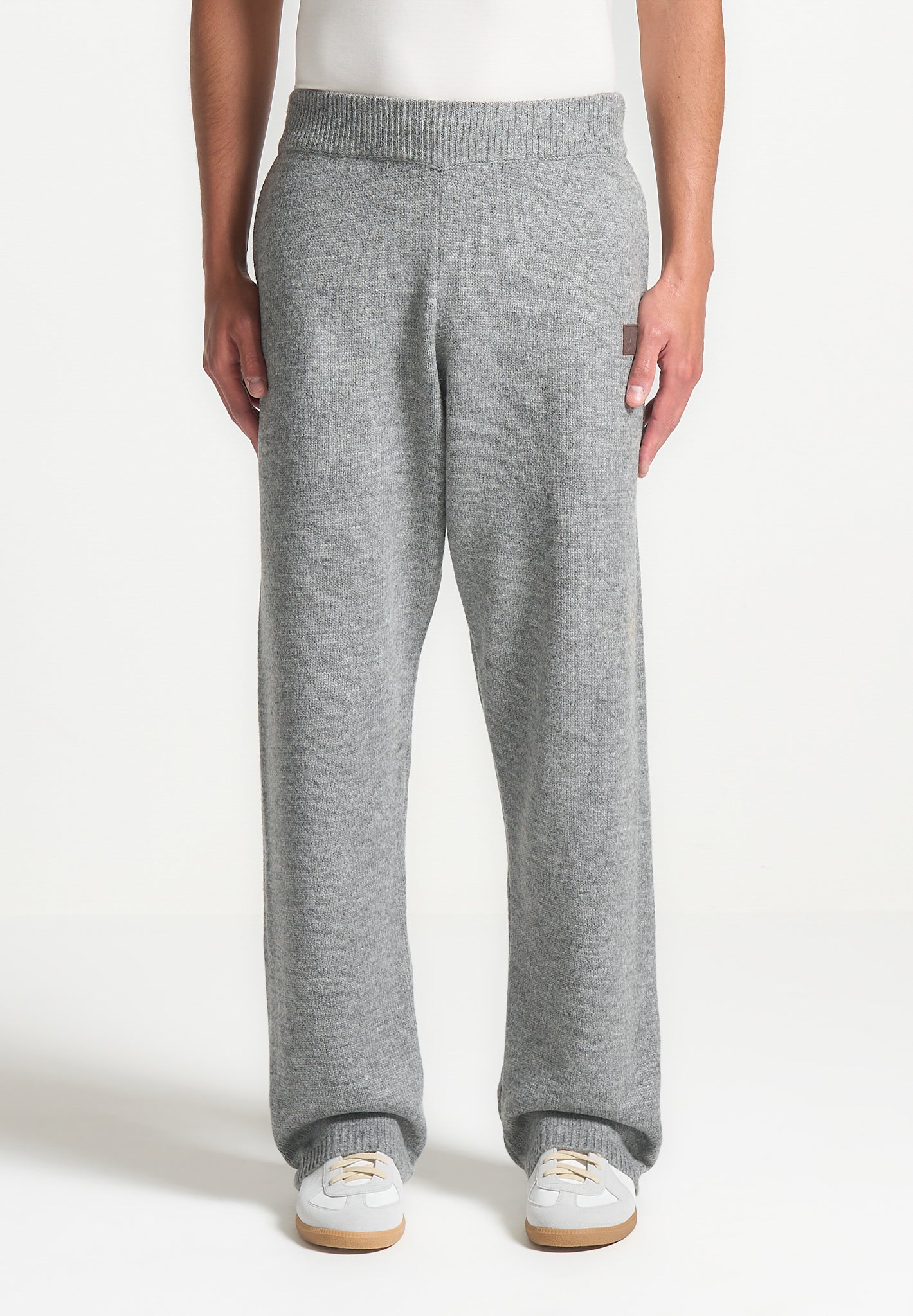 Signature Mohair-Blend Joggers - Grey