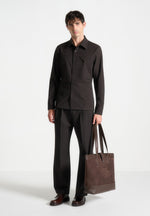 slim-fit-tailored-stretch-shirt-brown