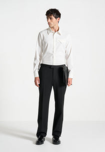 Tom - Slim Fit Tailored Stretch Dress Shirt - White