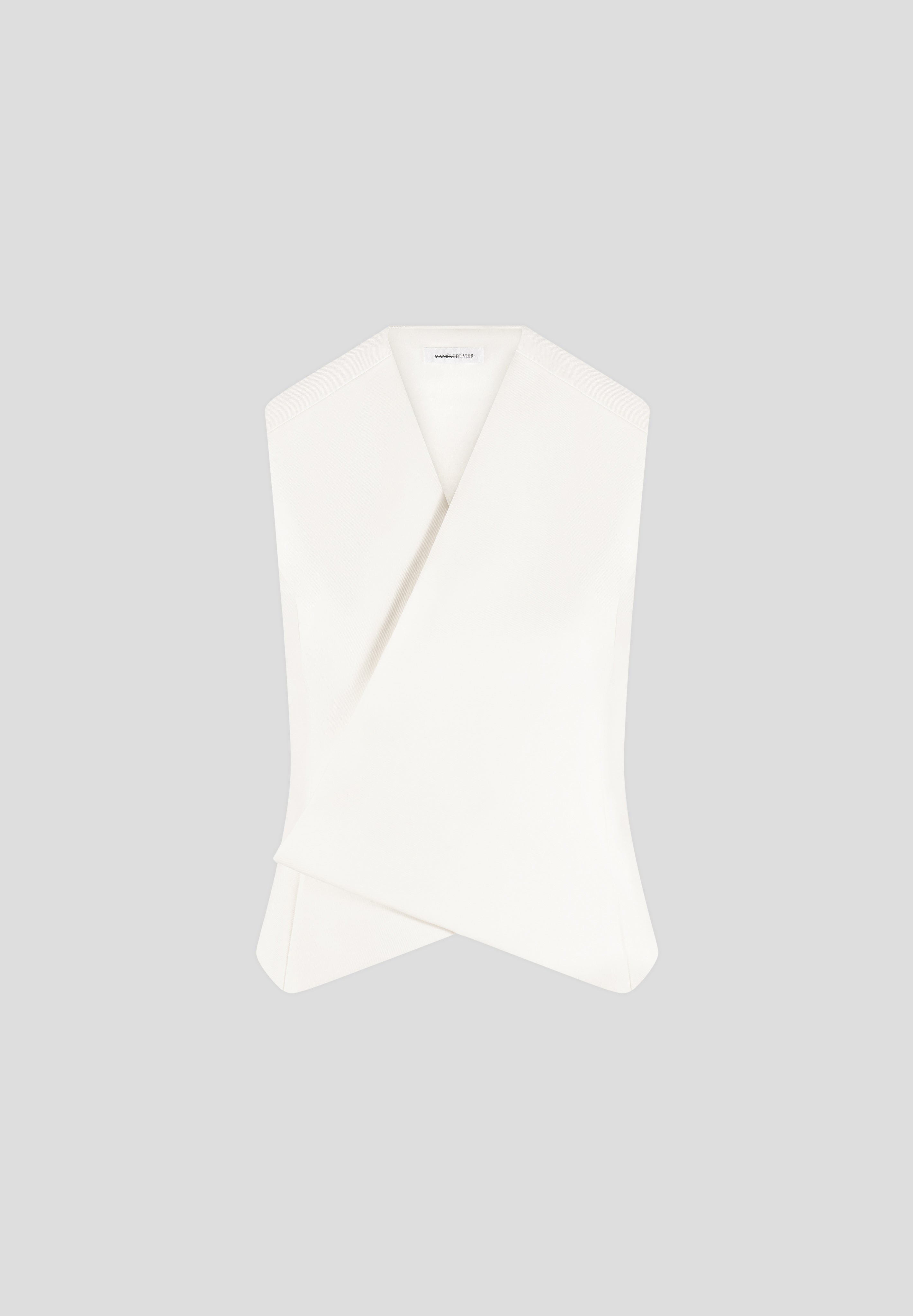 Laurence - Tailored Wrap Waistcoat - Cream