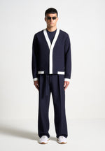 relaxed-fit-textured-belted-tailored-trousers-navy