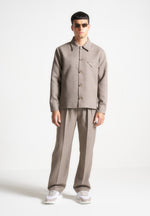 leo-textured-tailored-long-sleeve-overshirt-taupe