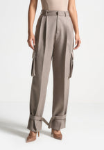 danielle-textured-tailored-pleated-cargo-trousers-taupe