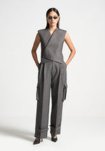 laurence-textured-tailored-wrap-waistcoat-grey-marl