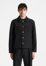 benoit-twill-pocket-cropped-shirt-black