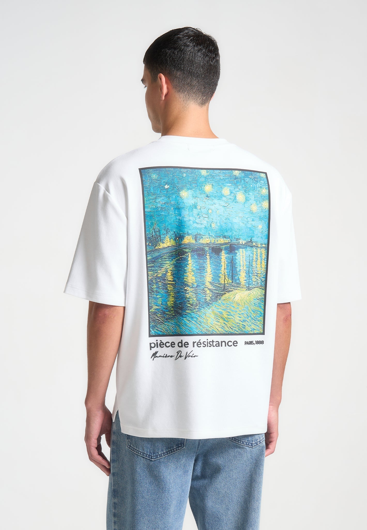 Piece De Resistance - Van Gogh Cotton T-Shirt - White
